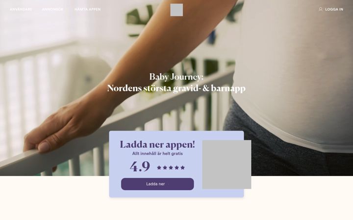 Screenshot of babyjourney.se