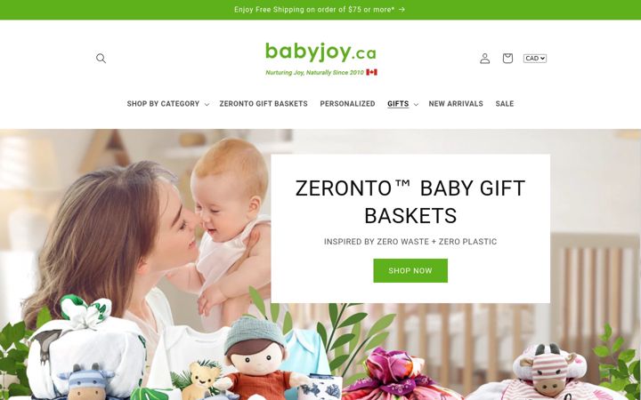Snímek obrazovky babyjoy.ca