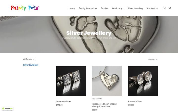 Screenshot of babykeepsakes.co.uk