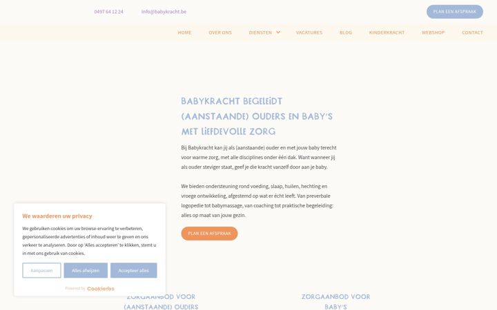 Screenshot of babykracht.be