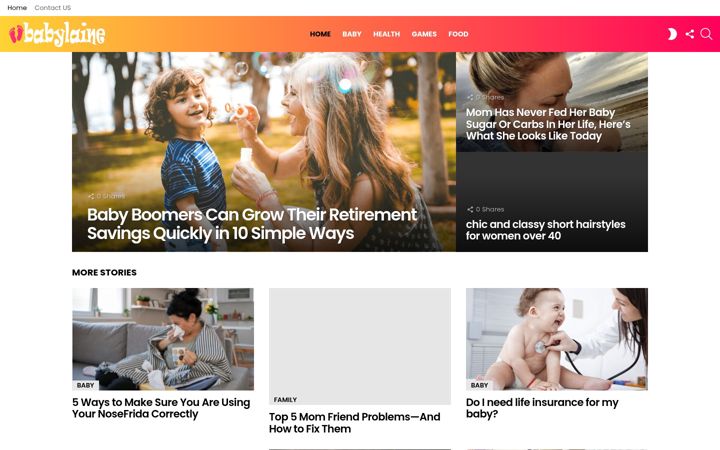 Screenshot of babylaine.com