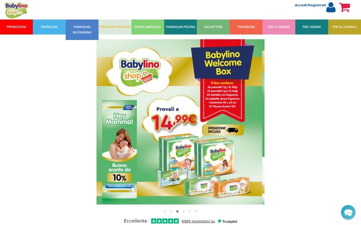 Screenshot of babylinoshop.com