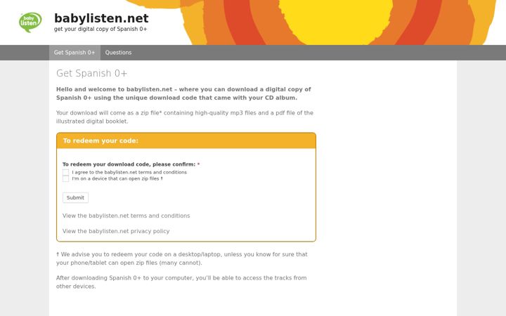 Screenshot of babylisten.net