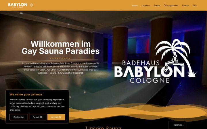 Screenshot of babylon-cologne.de