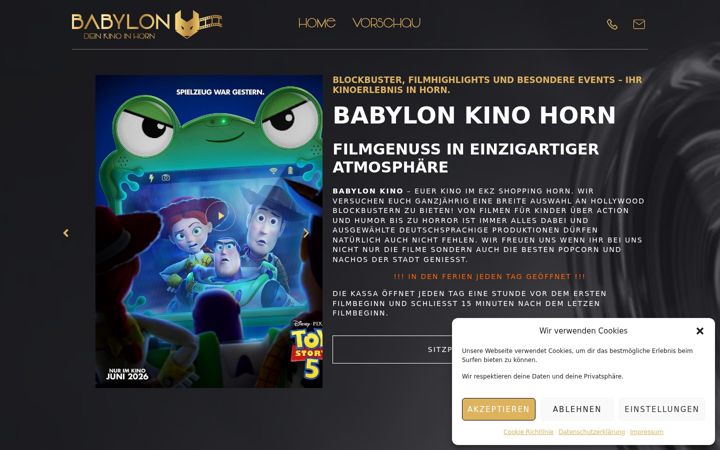 Screenshot of babylon-kino.at