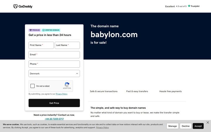 Ekrano kopija babylon.com