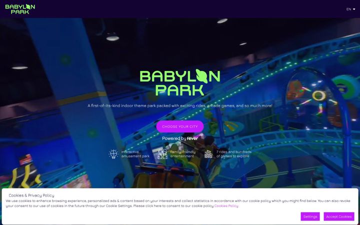 Screenshot of babylonpark.com