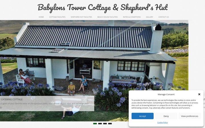 Skærmbillede af babylonscottage.co.za