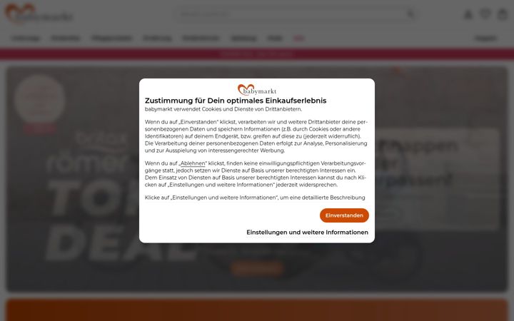 Screenshot of babymarkt.com