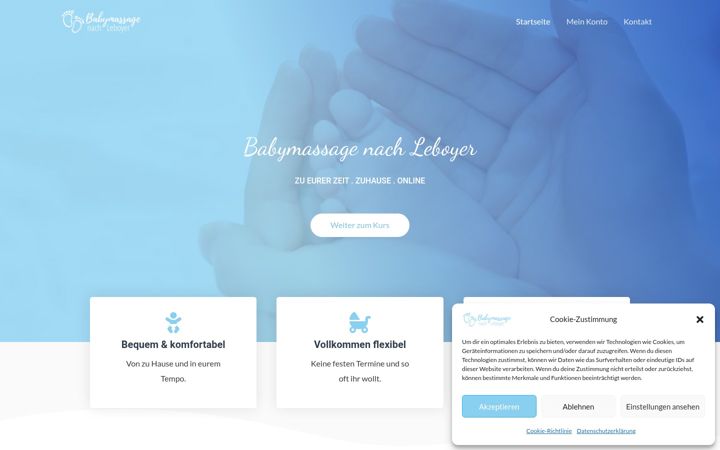 Skærmbillede af babymassage-nach-leboyer.de