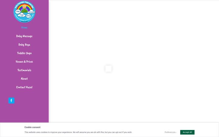 Screenshot of babymassageyoga.co.uk