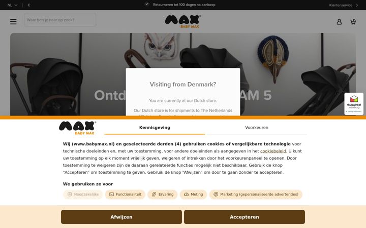 Screenshot of babymax.nl