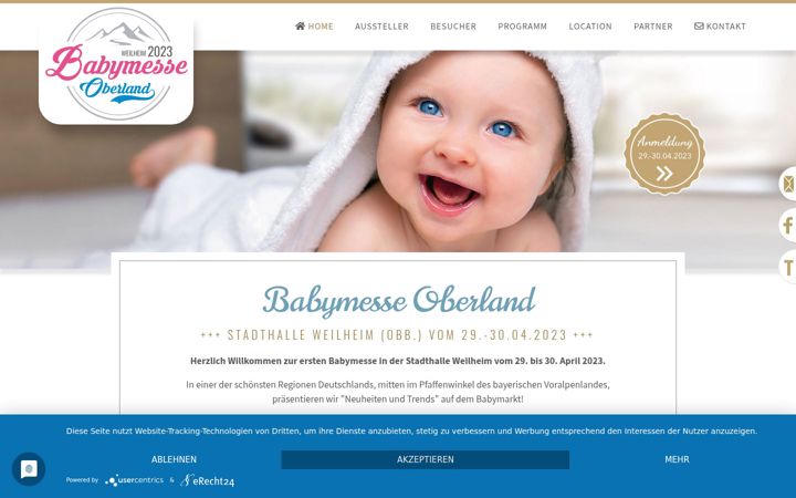 Screenshot of babymesse-oberland.de