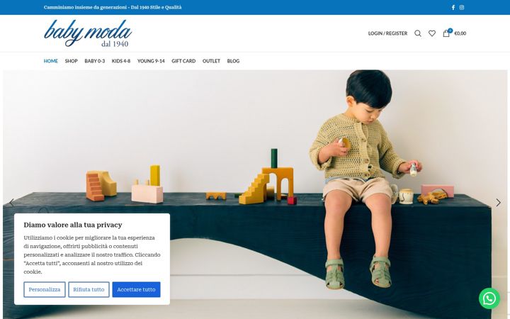 Screenshot of babymoda1940.com