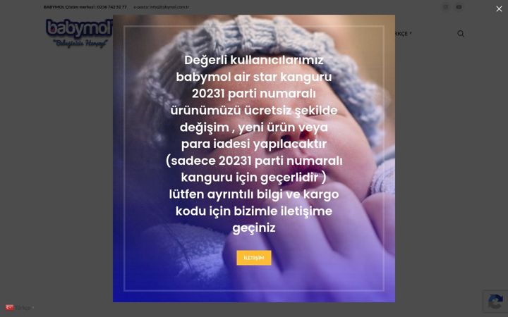 Screenshot of babymol.com.tr