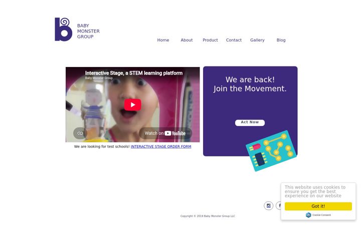 Screenshot of babymonstergroup.com