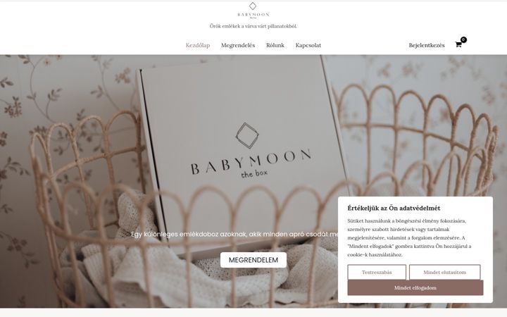 Screenshot of babymoonemlekdoboz.hu
