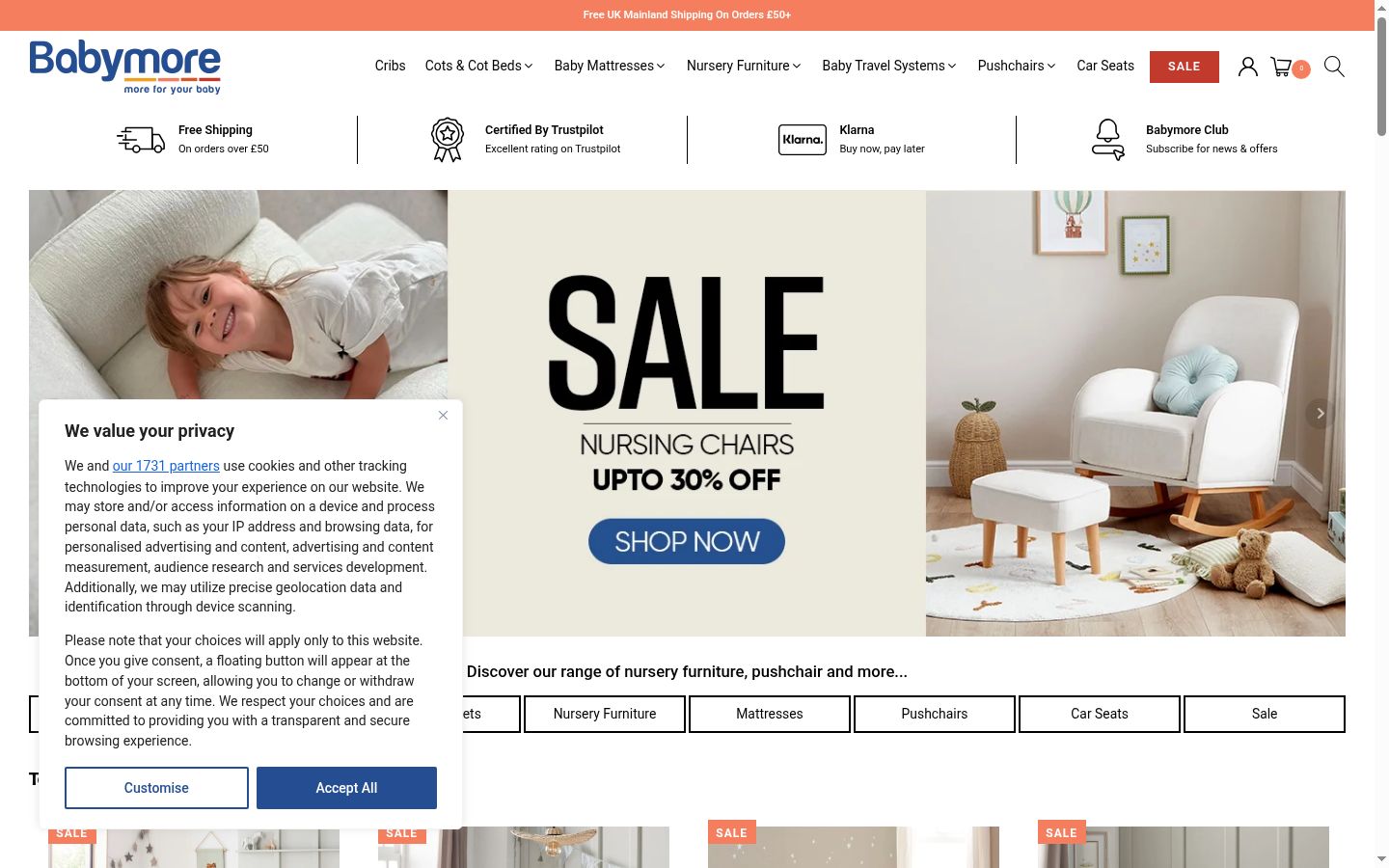 Screenshot del banner di consenso mostrato prima di qualsiasi interazione