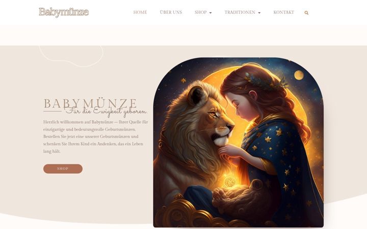 Screenshot of babymuenze.de
