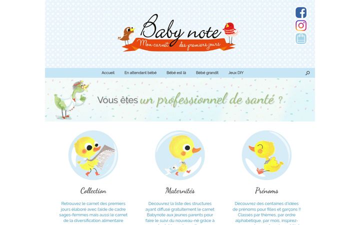 Screenshot of babynote.fr