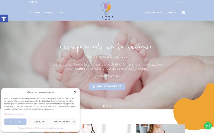 Ekrānuzņēmums no babynova.es