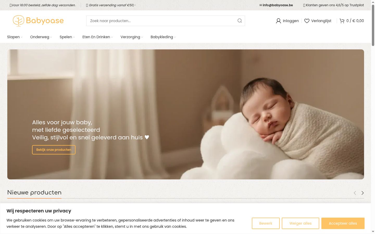 Screenshot del banner di consenso mostrato prima di qualsiasi interazione