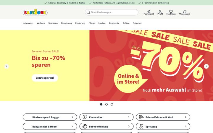 Skærmbillede af babyone.ch