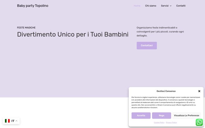 Screenshot of babypartytopolino.eu