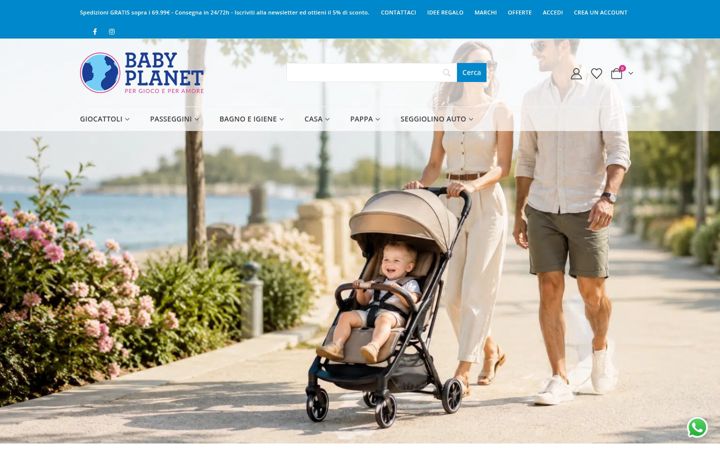 Skærmbillede af babyplanet.shop