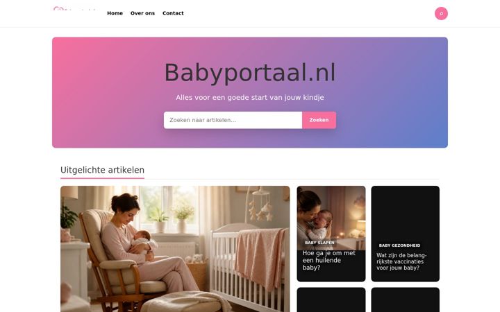 Screenshot of babyportaal.nl