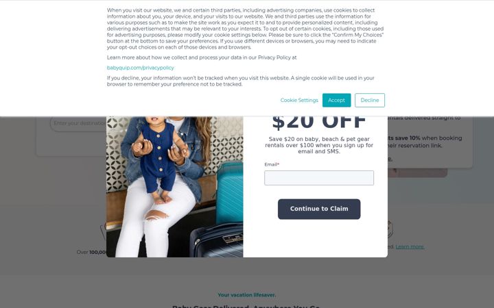 Screenshot of babyquip.com
