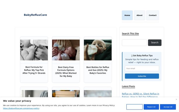 Screenshot of babyrefluxcare.com