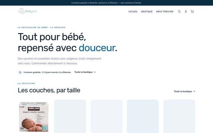 Screenshot of babyrun.re