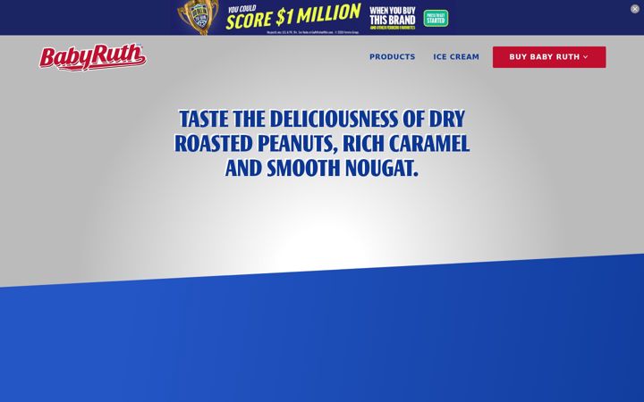 Screenshot of babyruth.com