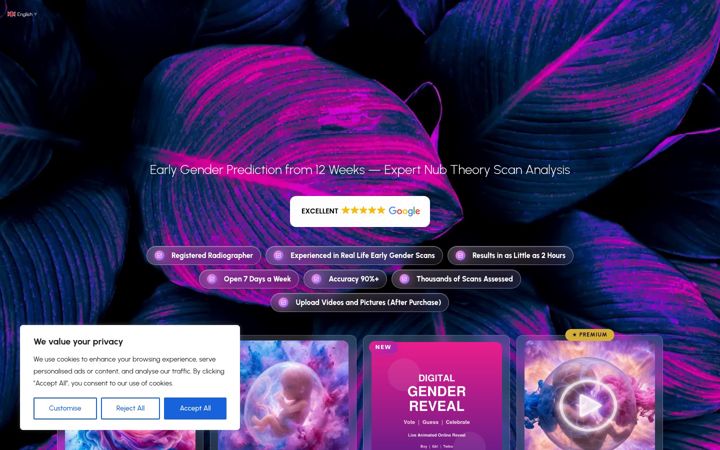 Screenshot of babyscans4u.com