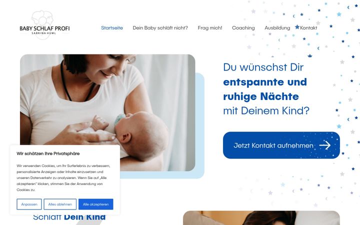 Képernyőkép: babyschlafprofi.de