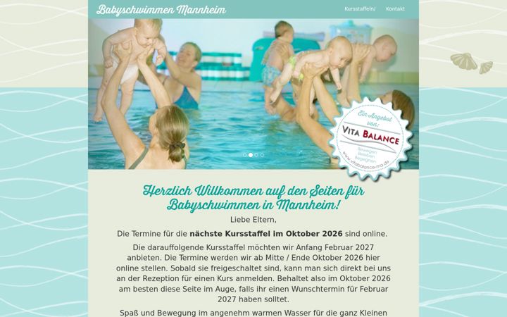 Képernyőkép: babyschwimmen-mannheim.de