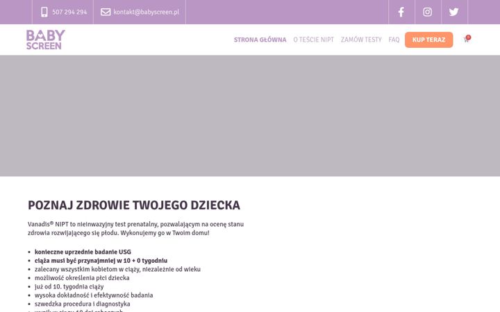 Screenshot of babyscreen.pl