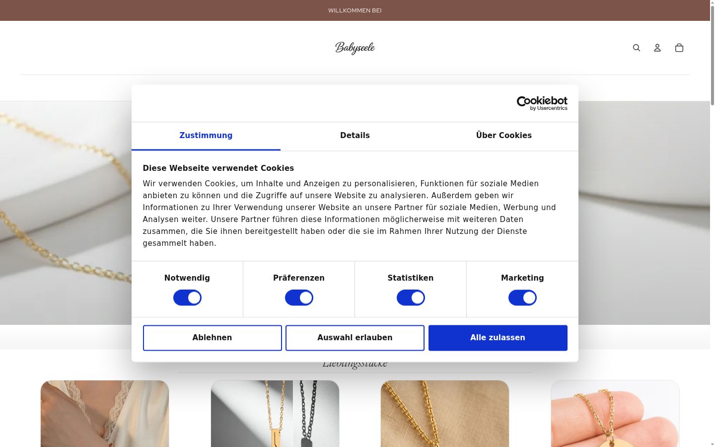 Screenshot tal-banner tal-kunsens muri qabel kwalunkwe interazzjoni