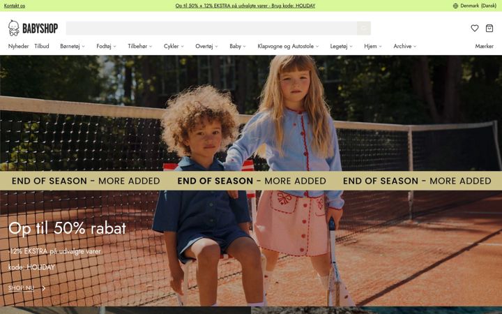 Screenshot of babyshop.com