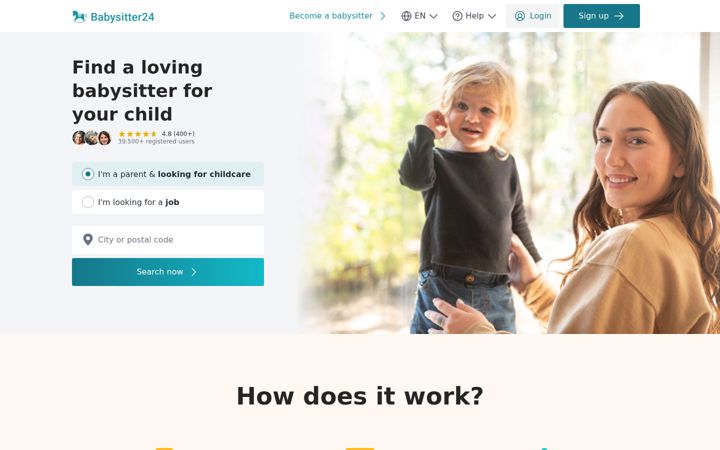 Screenshot of babysitter24.at