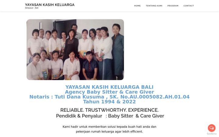 Screenshot of babysitterdibali.com