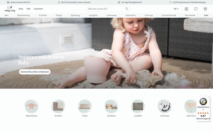 Screenshot of babysonly.de