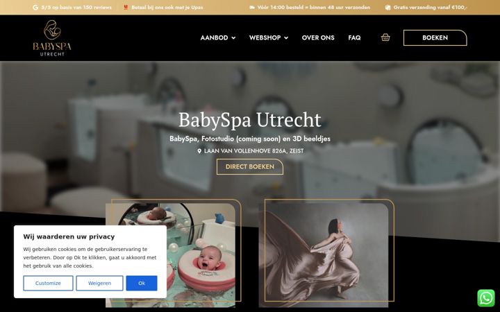 Snimka zaslona za babyspa-utrecht.nl