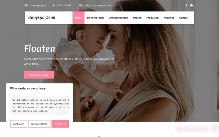 Snimka zaslona za babyspazenn.nl