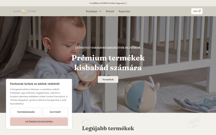 Screenshot of babystory.hu