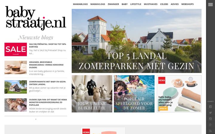 Snimka zaslona za babystraatje.nl
