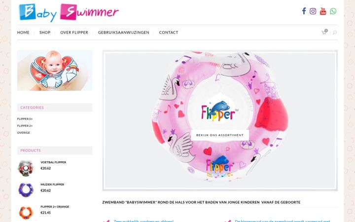 Snimka zaslona za babyswimmer.nl