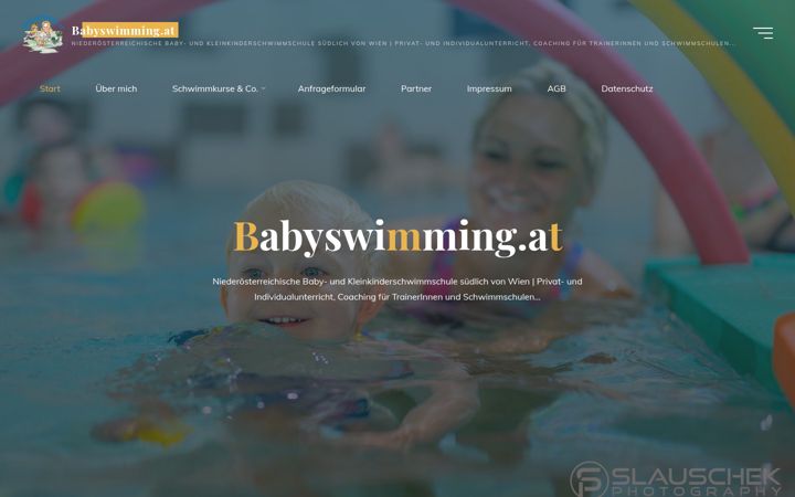 Screenshot of babyswimming.at