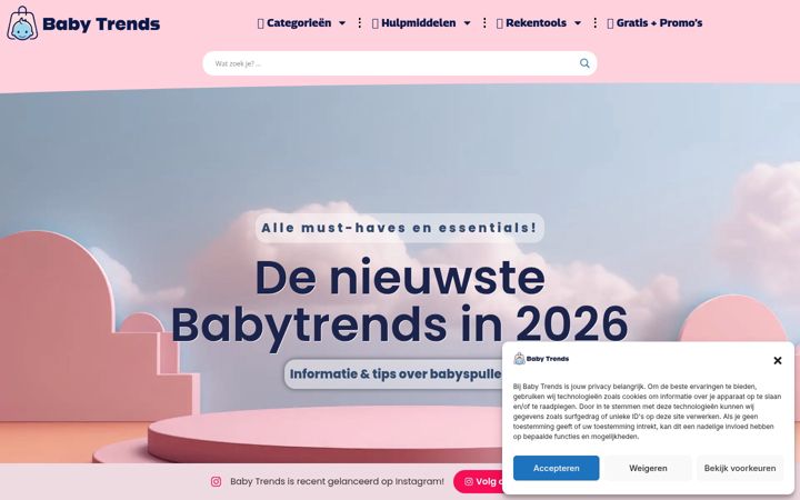 Screenshot of babytrends.be